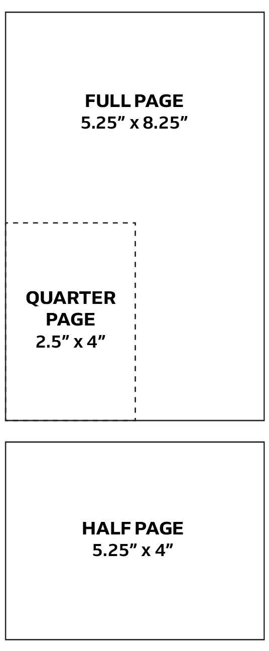 Ad sizes for playbill