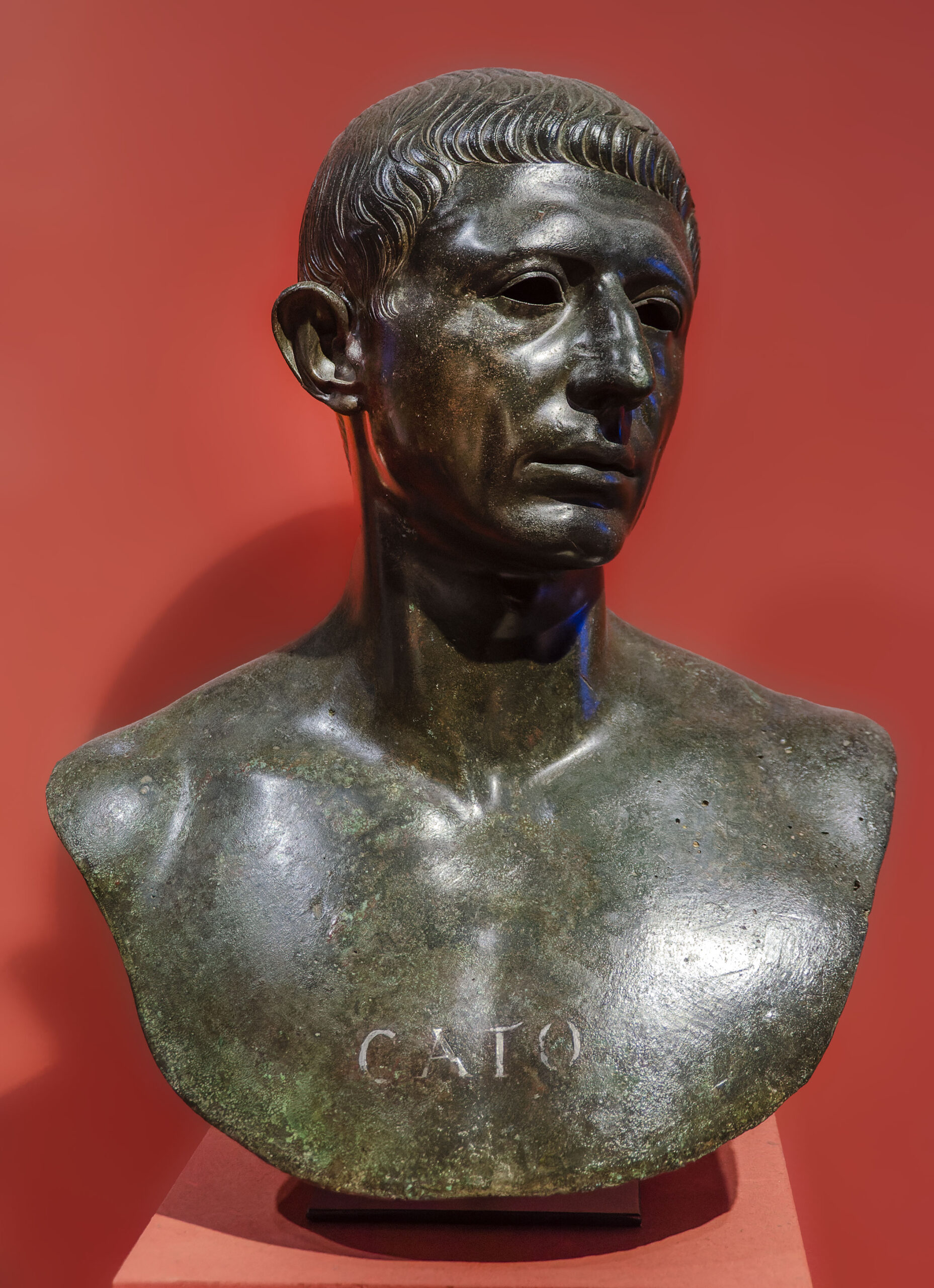 Bust of Cato the Younger, Archaeological Museum of Rabat, Morocco Photo by Ángel M. Felicísimo from Mérida, España - Catón. 