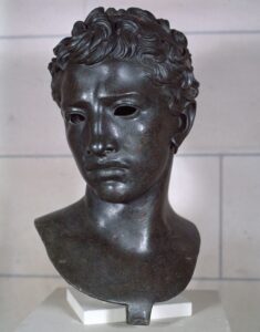 Bronze Bust of Juba II. Rabat Archaeological Museum, Morocco. Photograph by Françoise Foliot. Creative Commons license. https://www.worldhistory.org/ image/12639/bronze-bust-of-juba-ii/